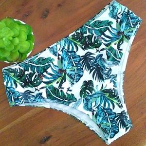 Nwot SHEIN HIGHWAIST TROPICAL SWIMSUIT BOTTOMS. M